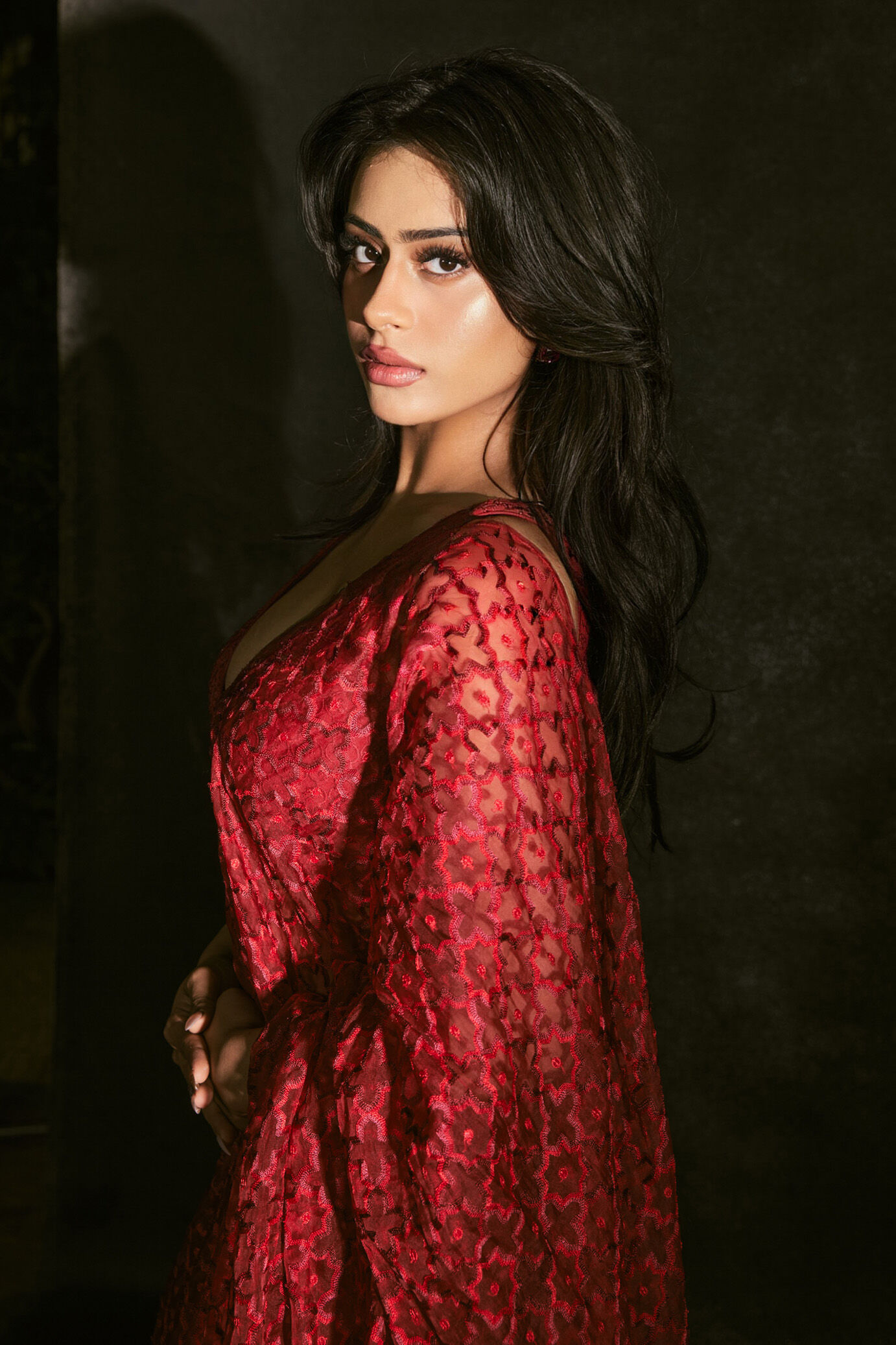 Aadhya Lehenga-Red, , image 3