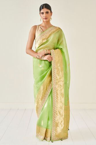1 - Revatee Saree Set-Lime, image 1