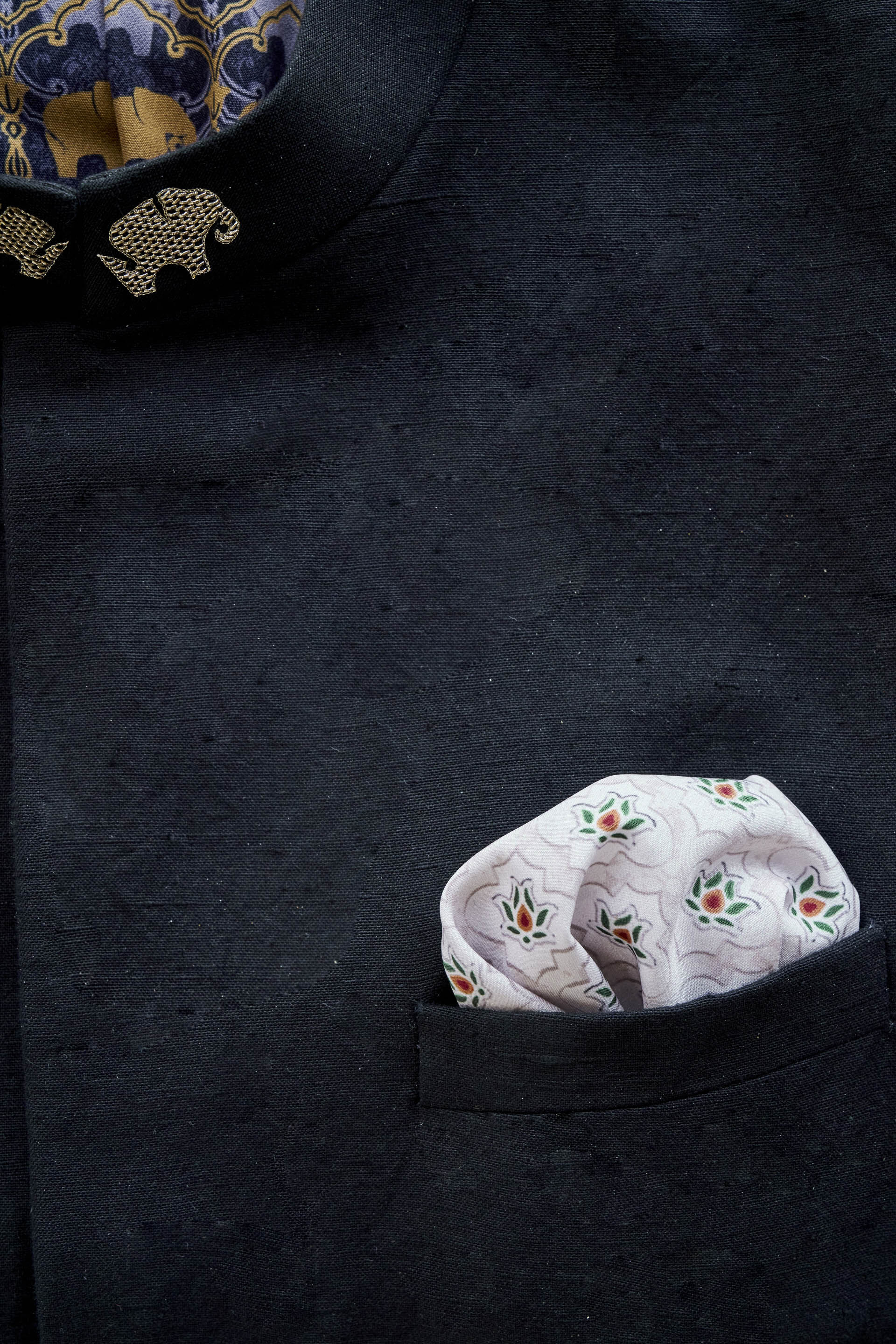 Deevij Pocket Square - Off White, Off White, image 3