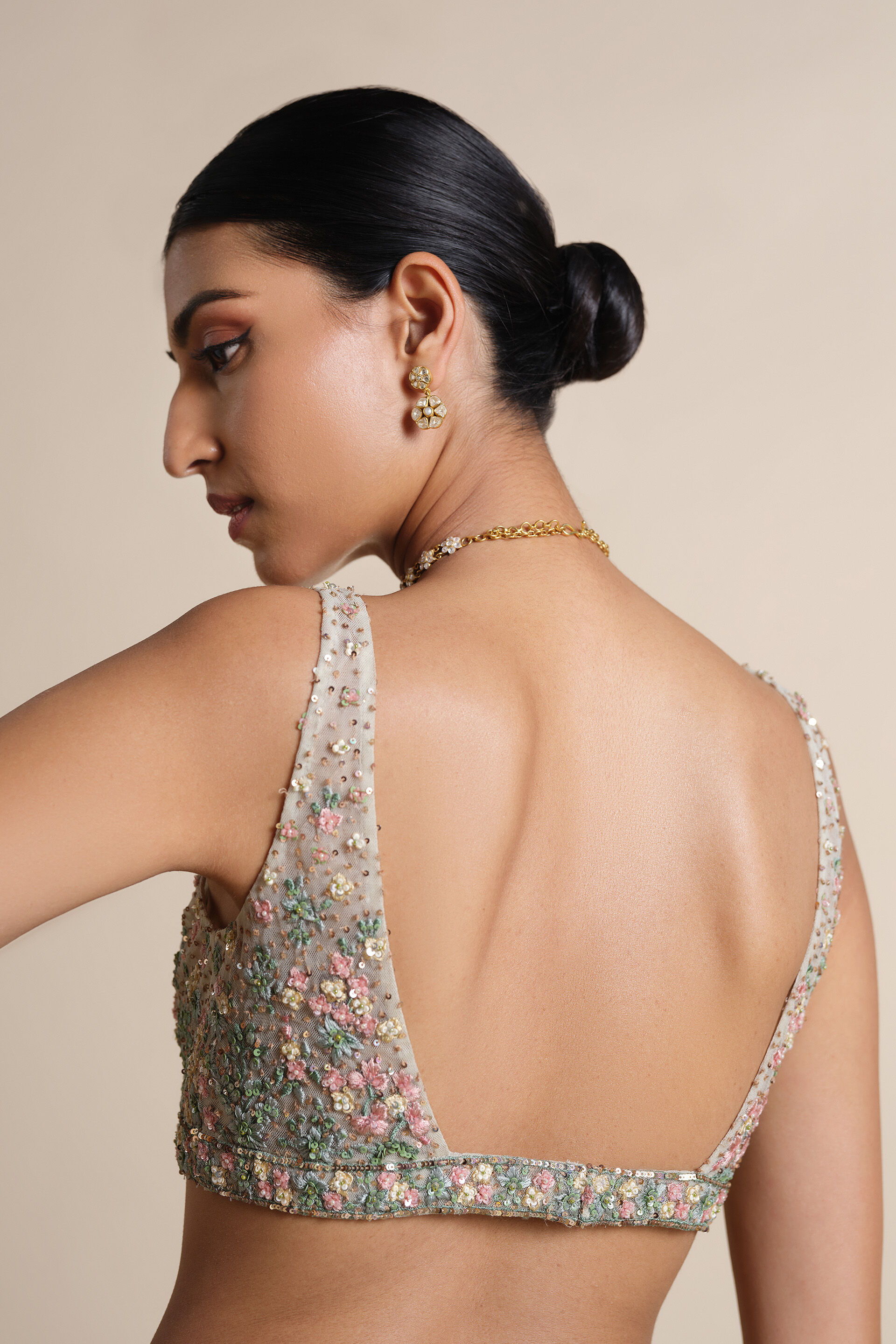 Sequoia Embroidered Choli - Ivory