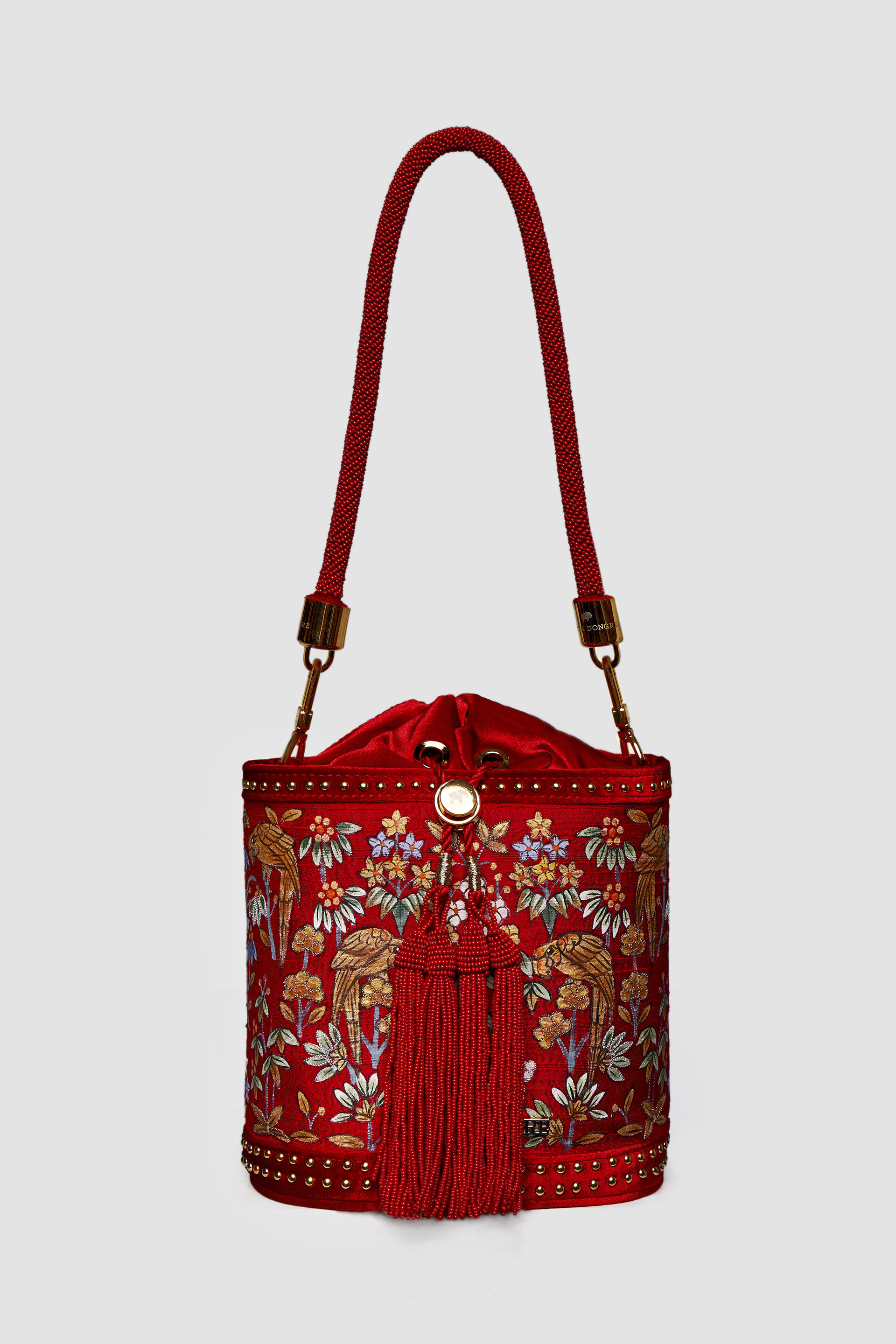 Pichhwai Bucket Bag Scarlet Red