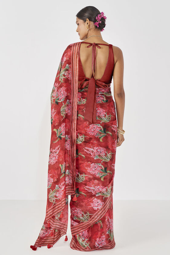 Anava Saree - Red, , image 3