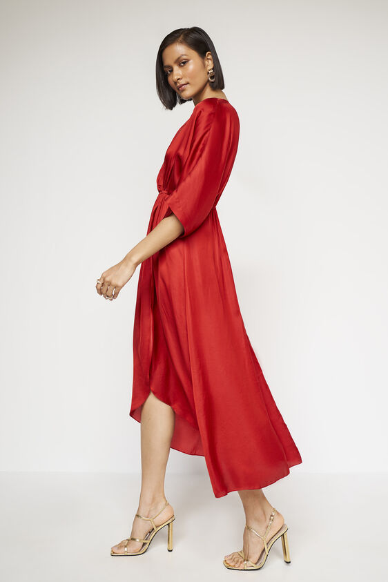 Delaney Dress, Red, image 2