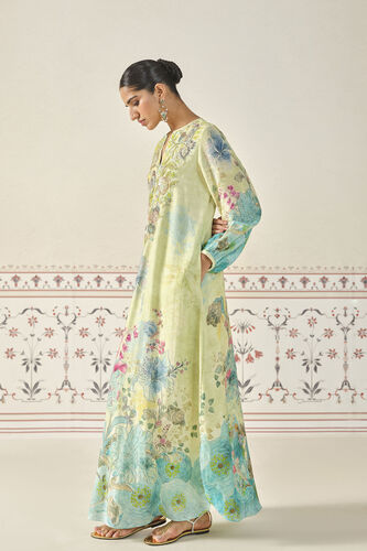 Emmylou Sequin Bemberg Kaftan - Lime, Yellow, image 3