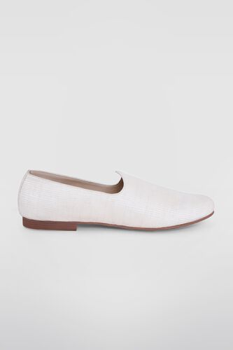 2 - Off White Silk Mojris, image 2