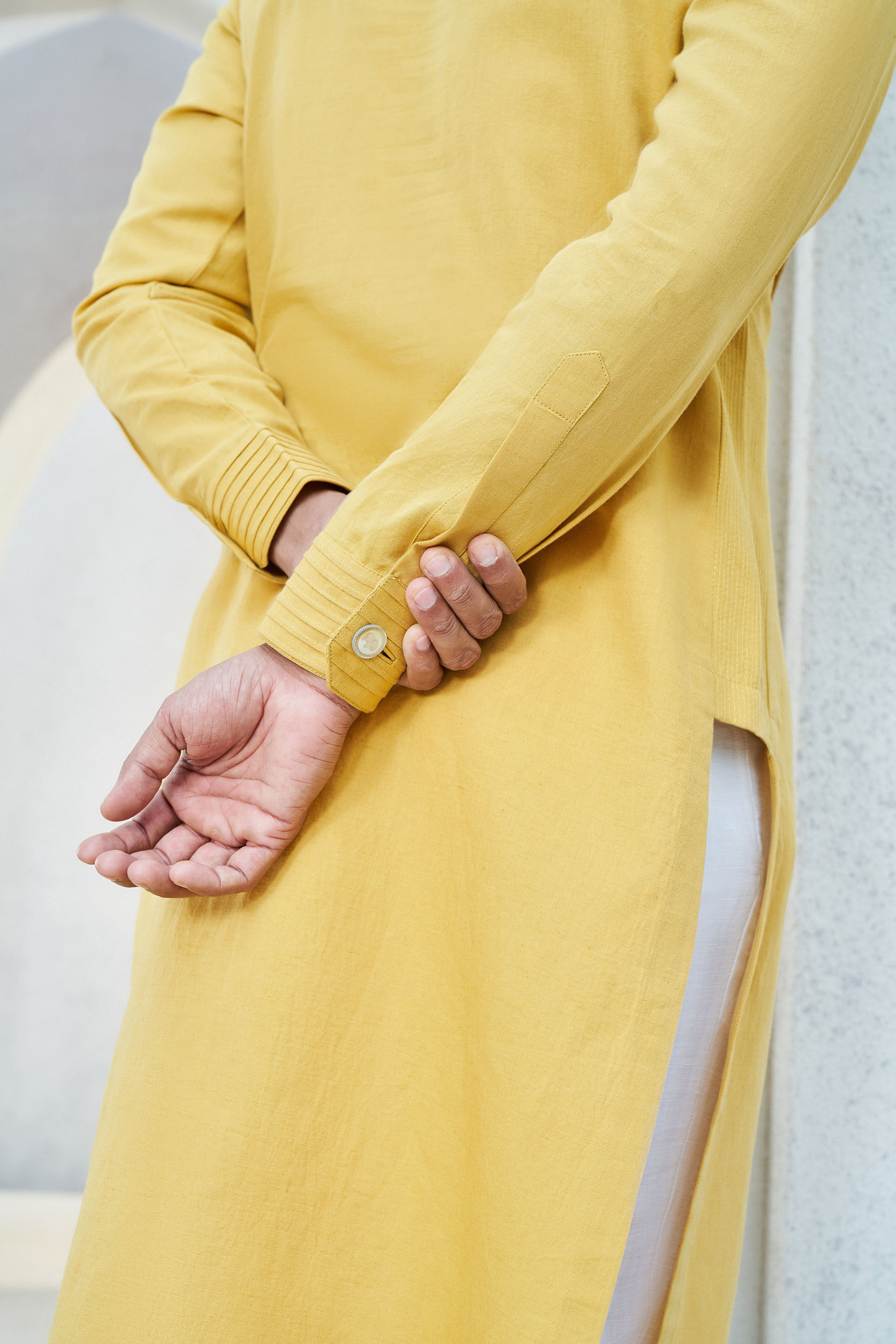 Faris Kurta - Mustard, Mustard, image 6