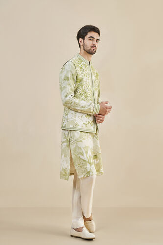 From The Tropics Nehru Jacket - Lime, Lime, image 4