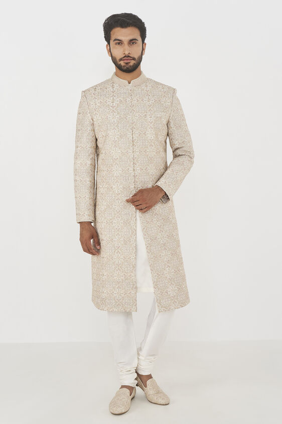 Dheer Sherwani, Cream, image 1