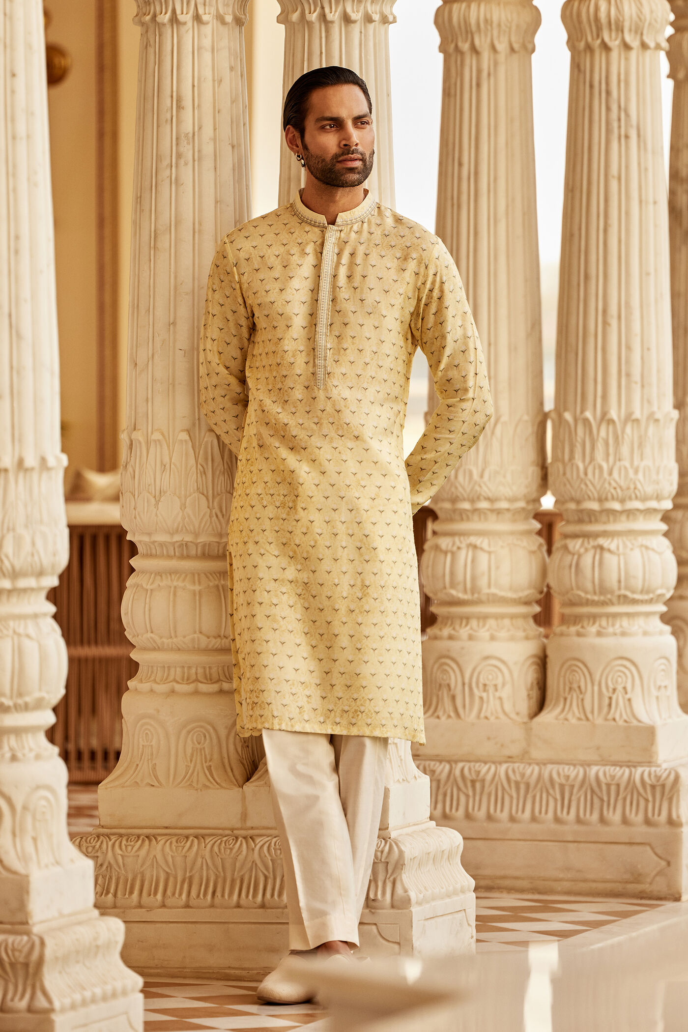 Bourag Kurta - Yellow