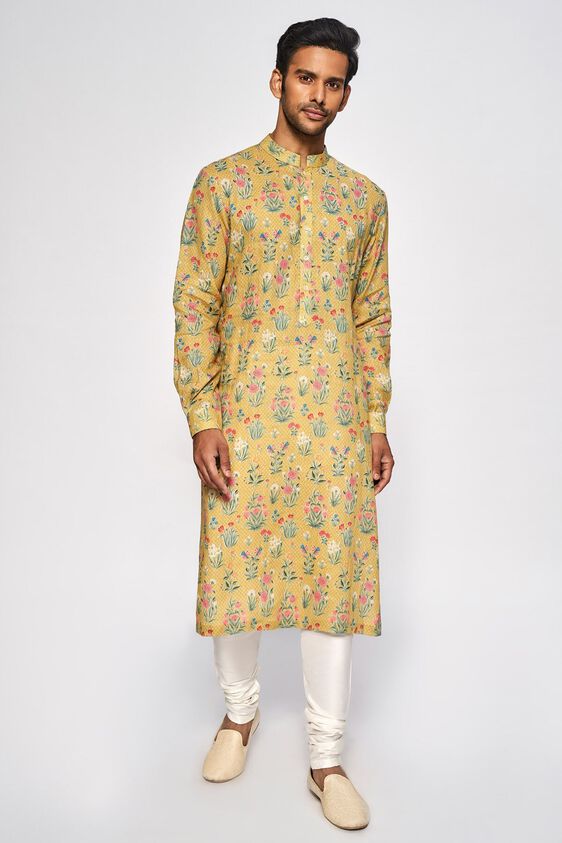 1 - Vanshul Kurta – Mustard, image 1