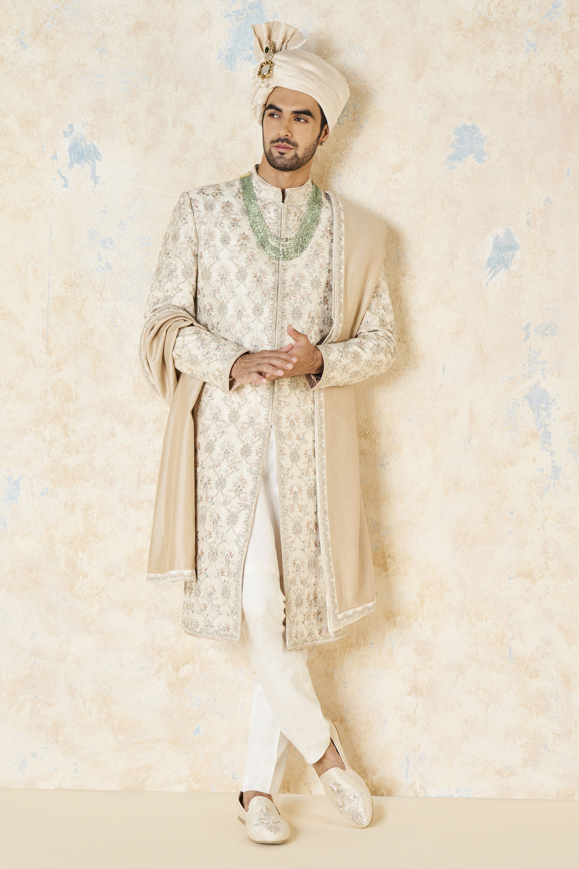 Svojas Silk Dupatta - Ivory