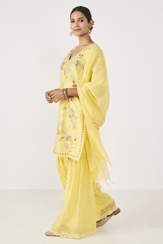 Nirup Gharara Set, Yellow, image 2