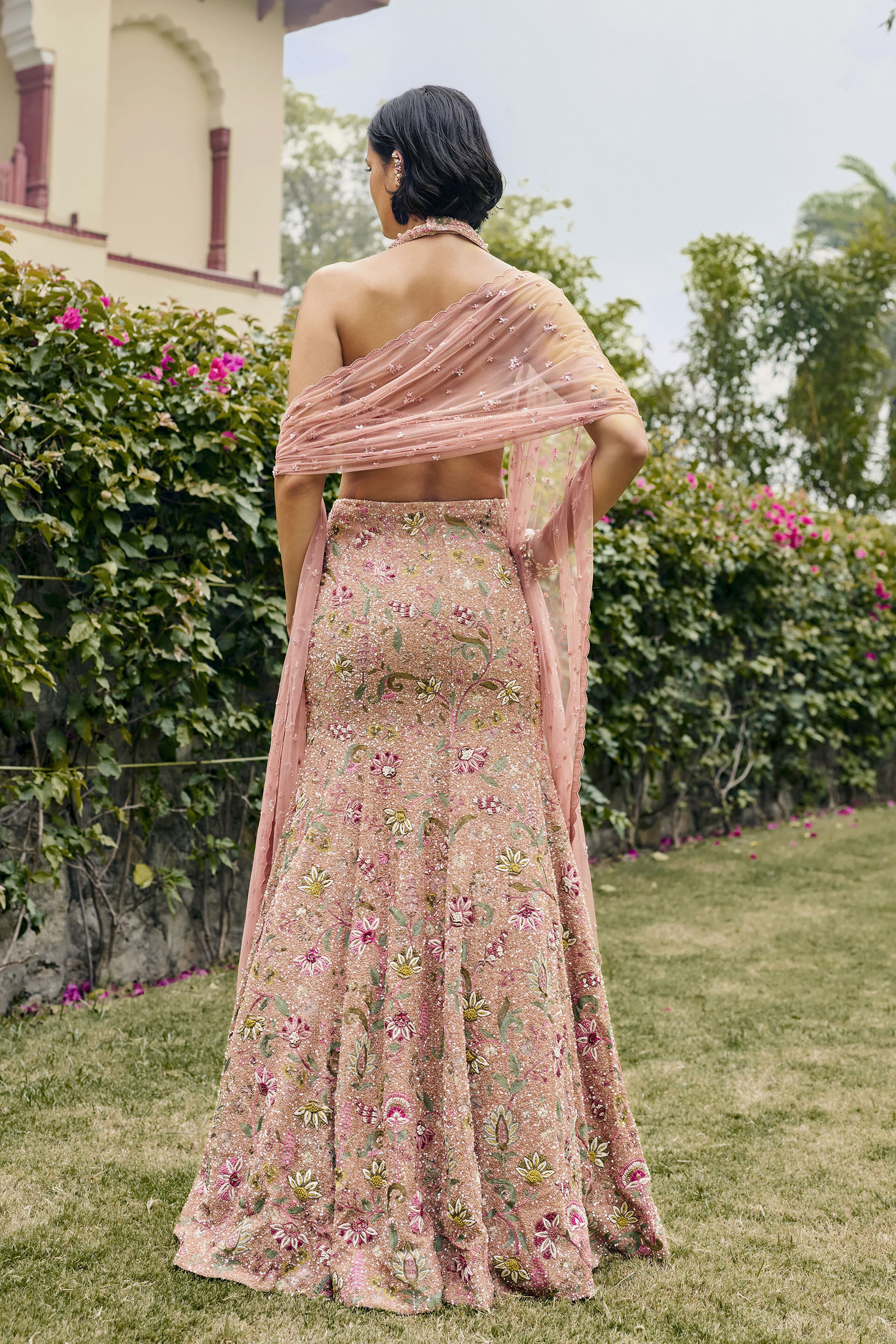 Grace Embroidered Skirt Set - ​Blush