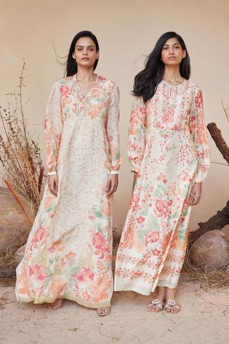 Alaya A-Line Kaftan, Cream, image 3