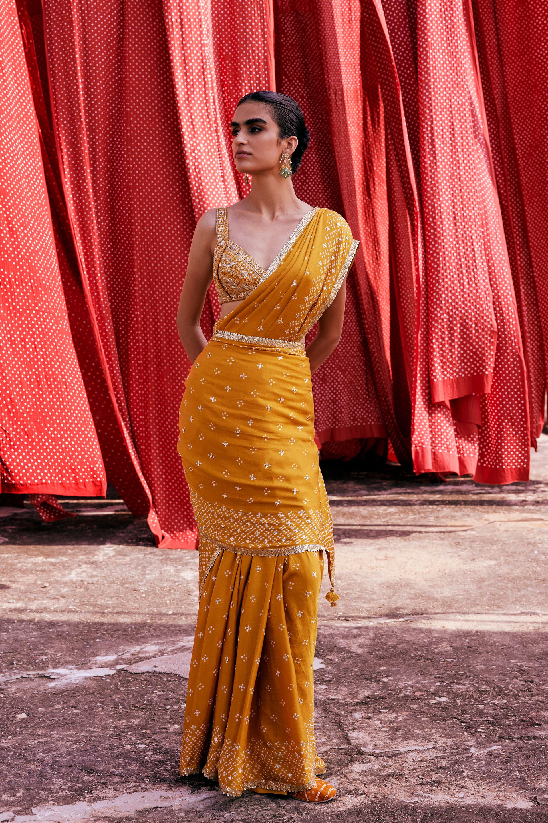 Bandhani silk sarees online outlet