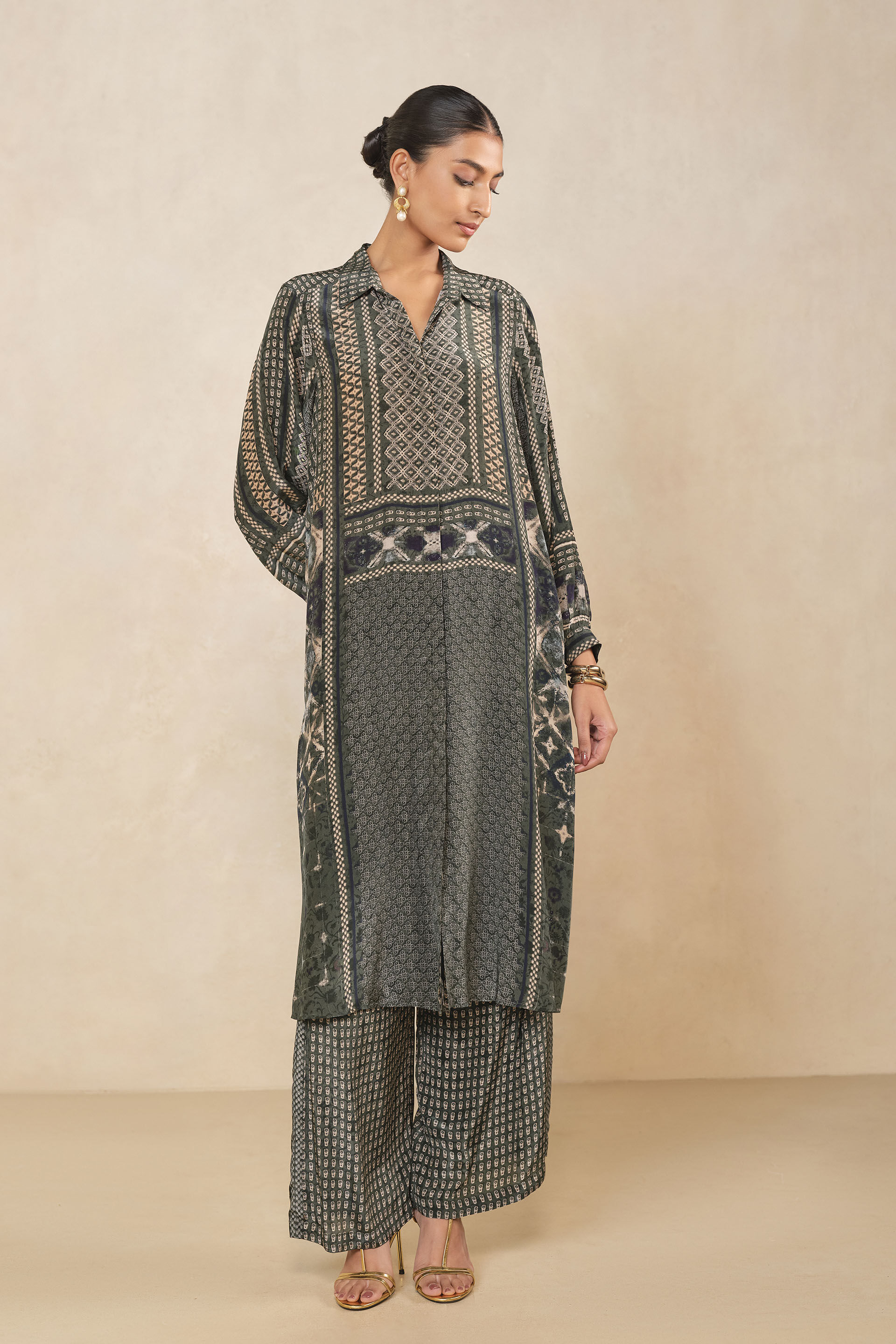 Elva Kurta Set - Green