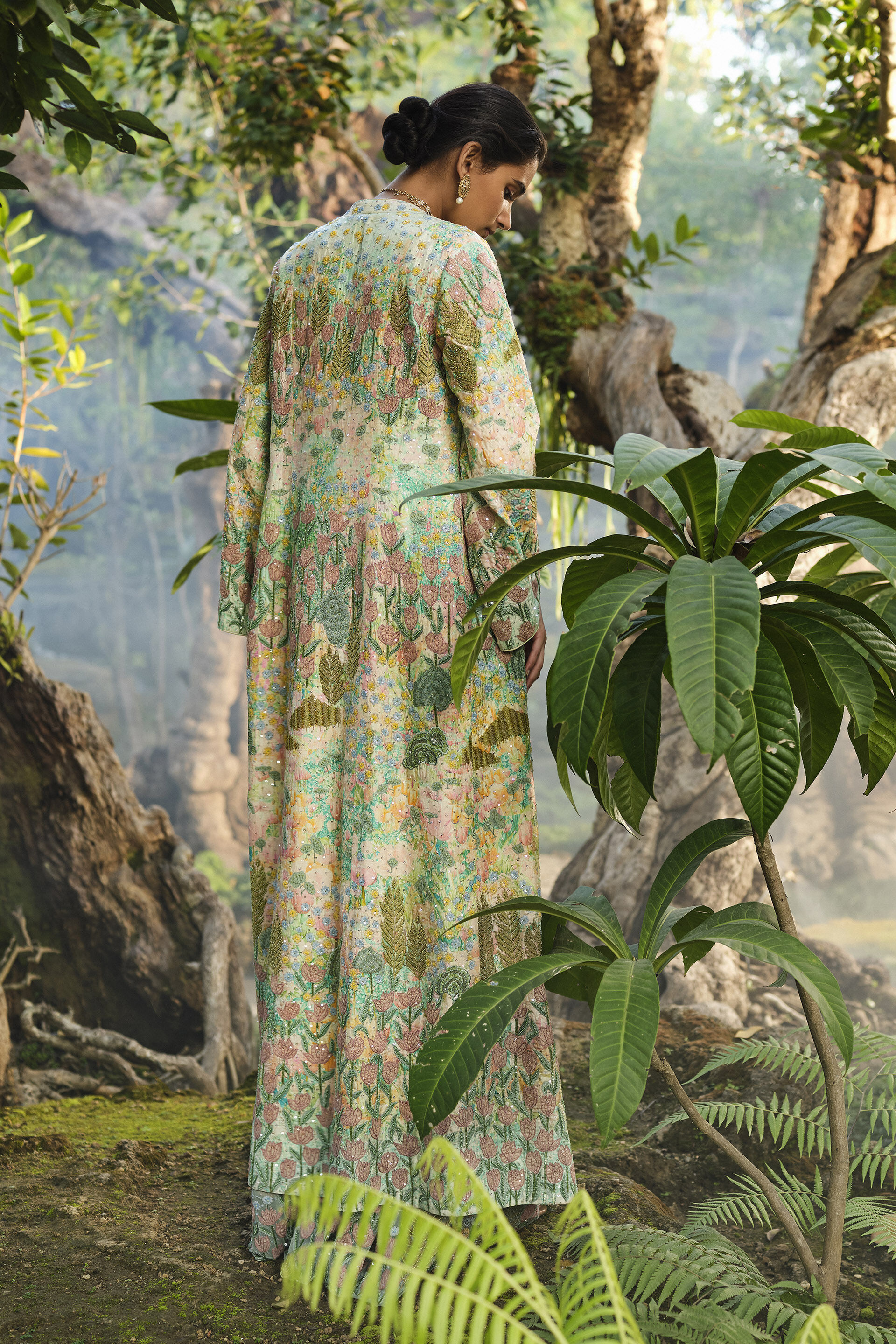 Lakeforest Embroidered Jacket Set - Sage