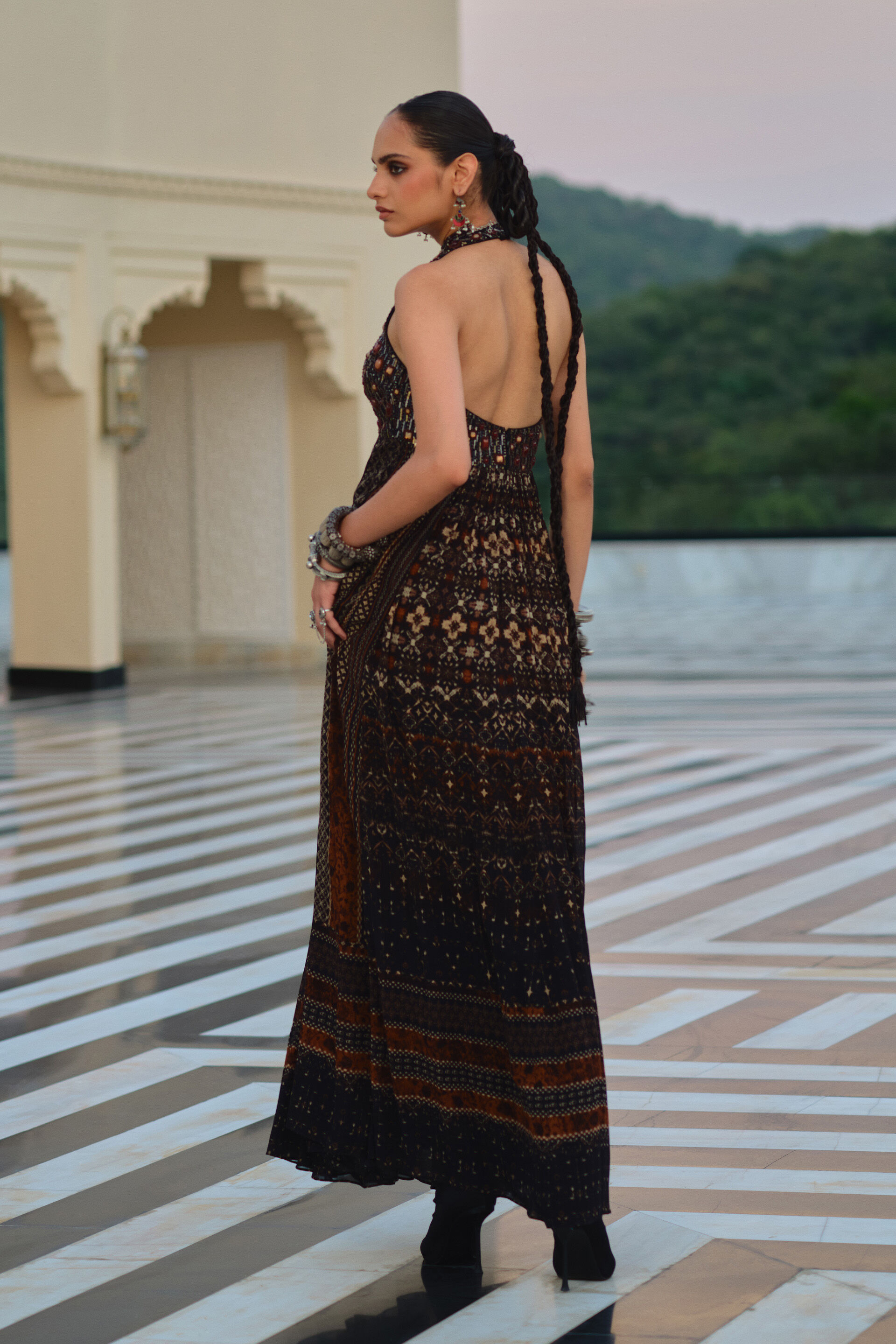 Song Black Sequinned Gown