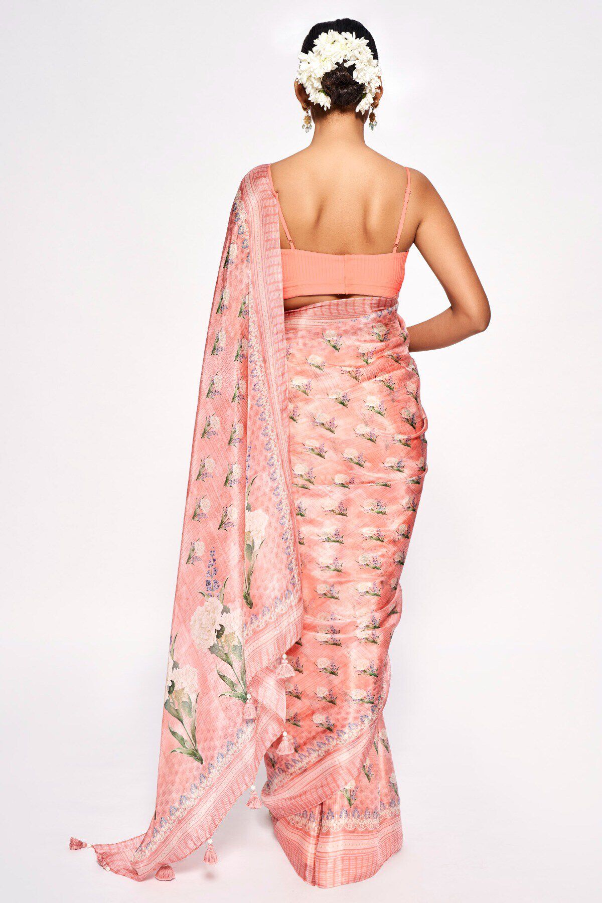 3 - Aazeen Saree &ndash; Peach, image 3
