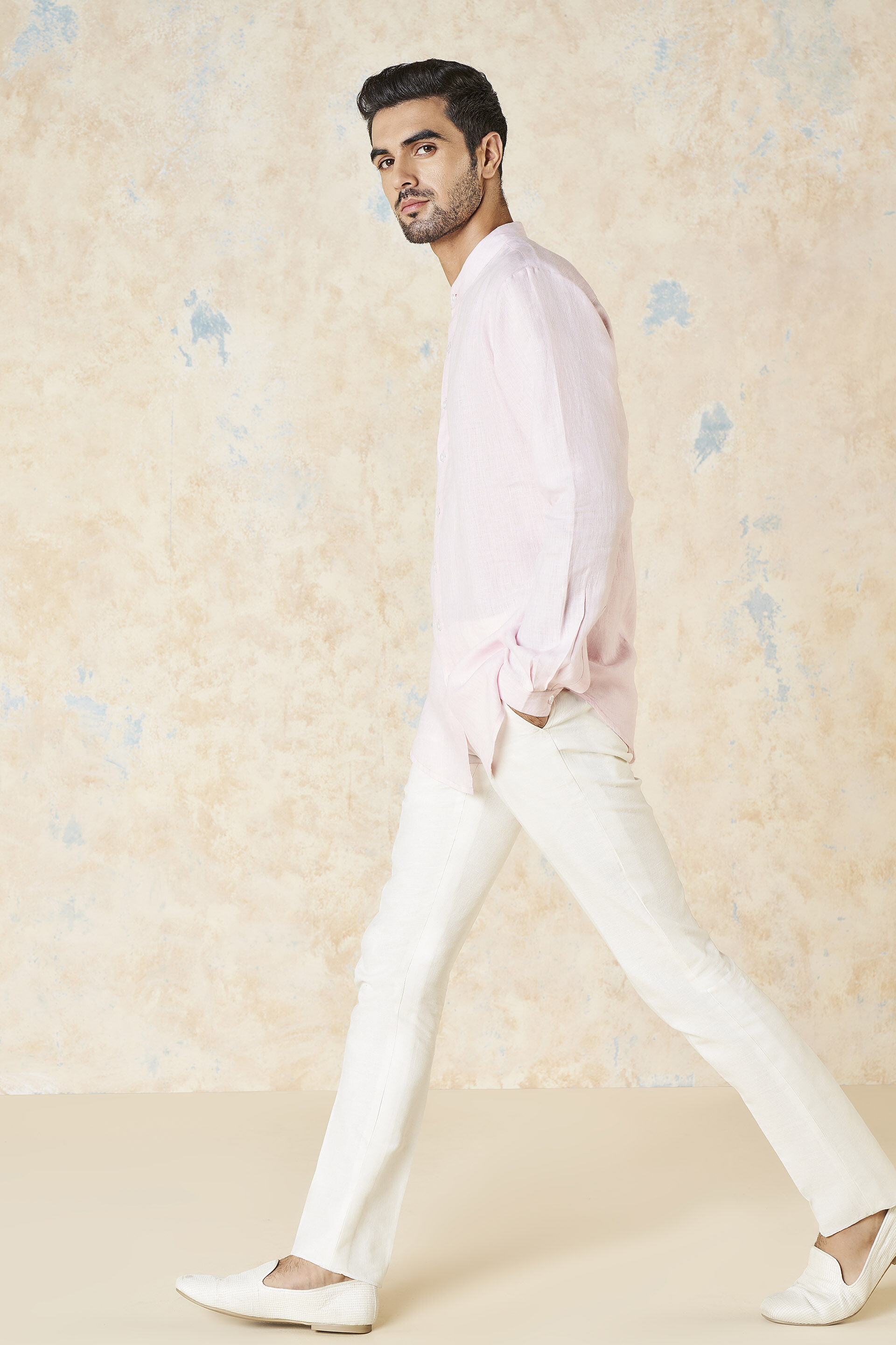 Anant Linen Shirt - Pink