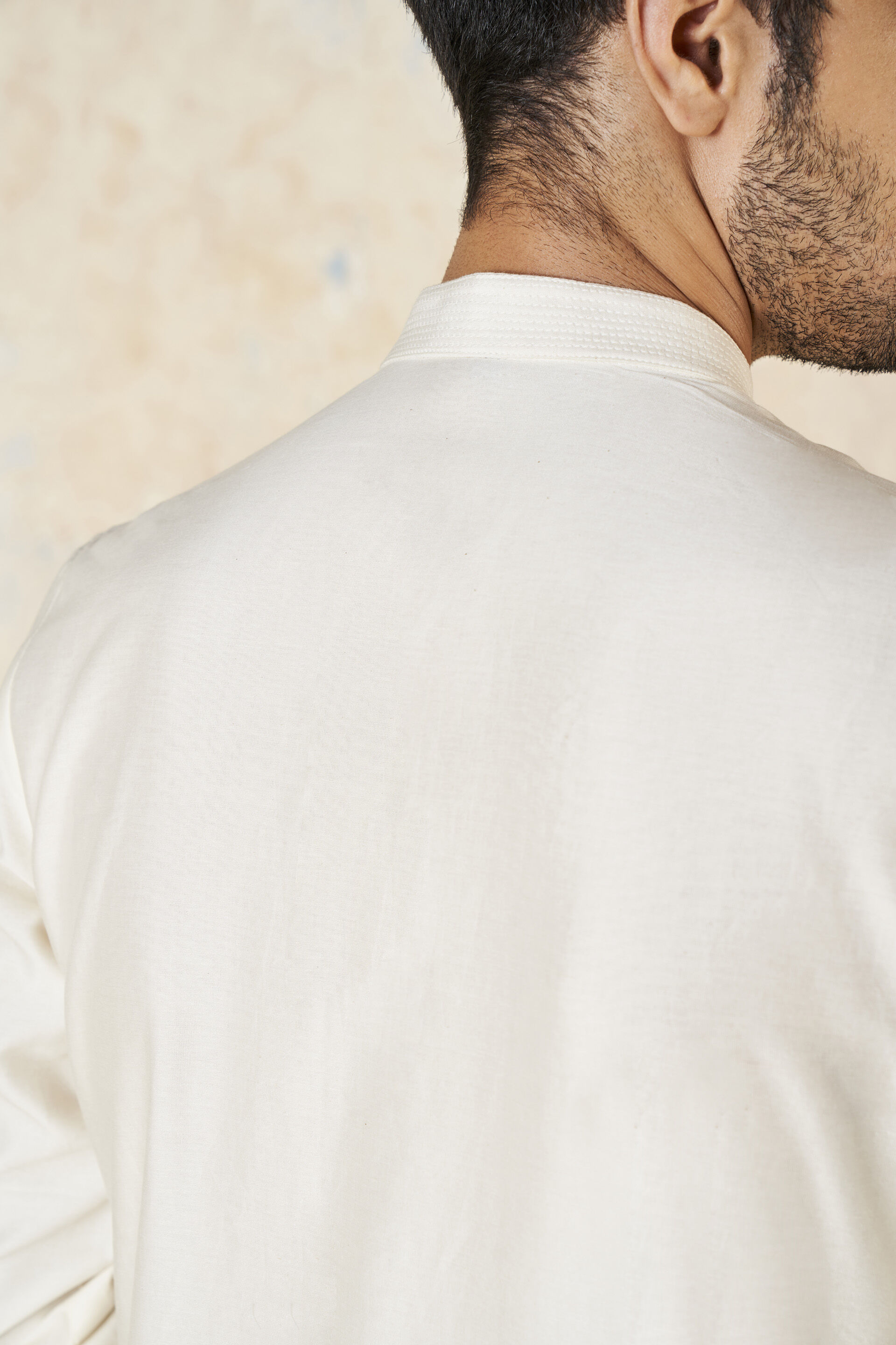 Adhikrit Embroidered Silk Kurta - White, White, image 6