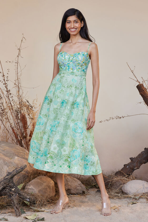 Aneeza Dress - Sage, Sage, image 1