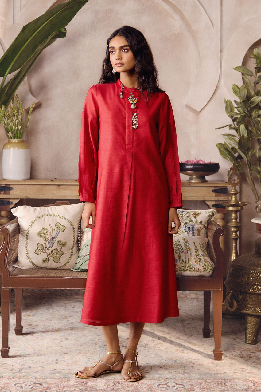 embroidered dresses online Emalia Embroidered Linen Dress