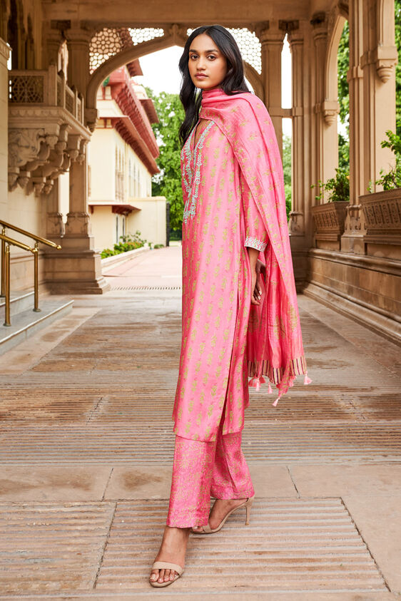 Gulnaz Kurta Set, Pink, image 2