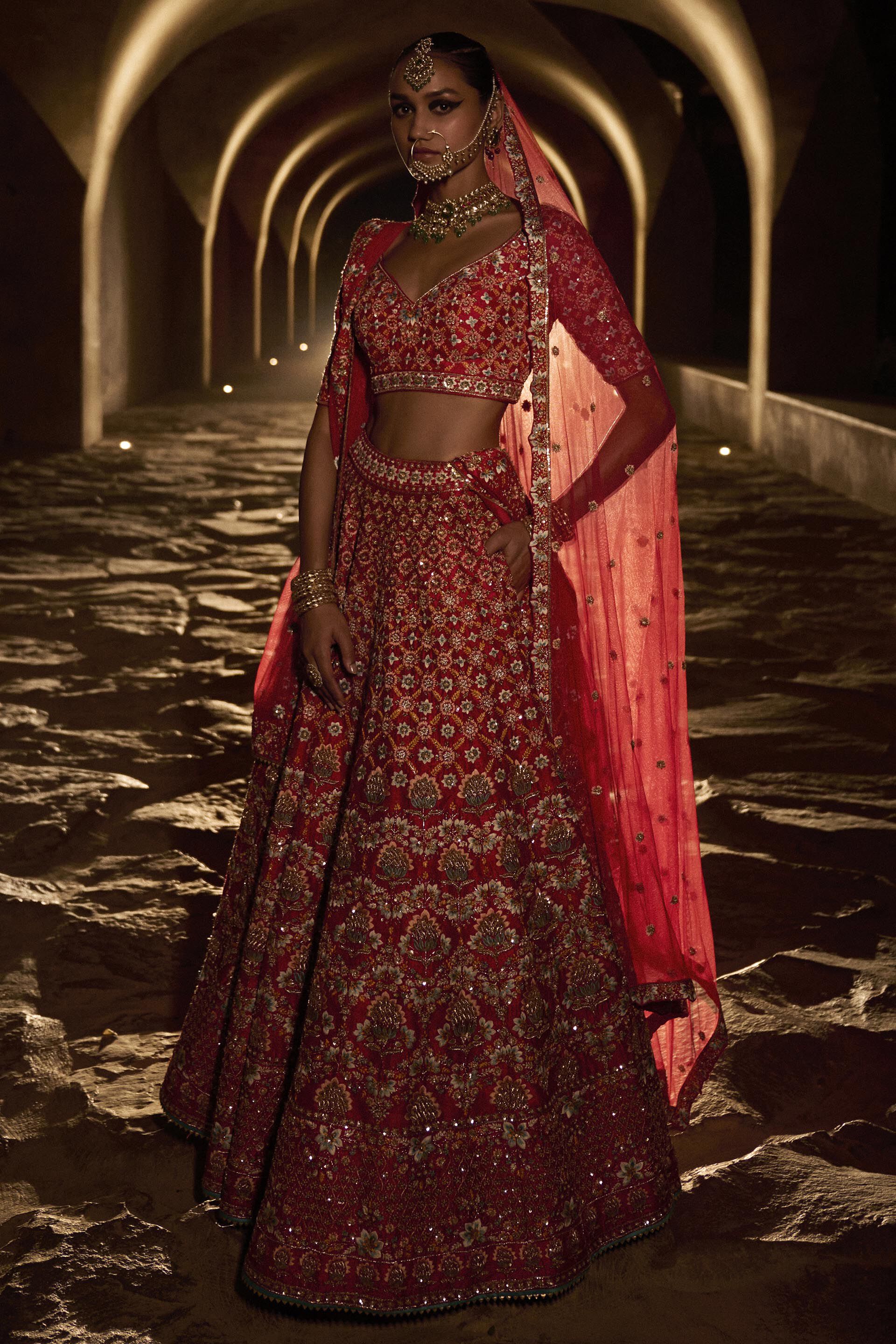 Nakshatram Lehenga - Red