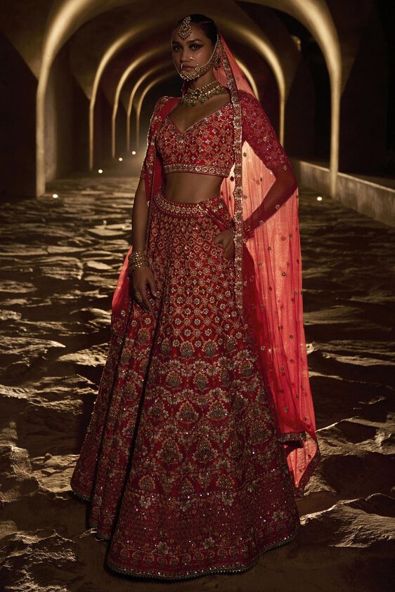 Nakshatram Lehenga, Red, image 1