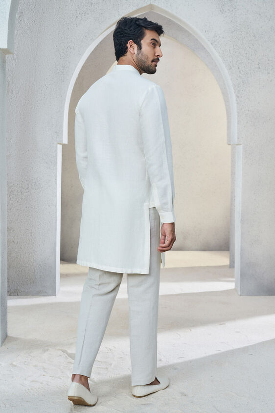Keshav Kurta - Powder Blue, Off White, image 3
