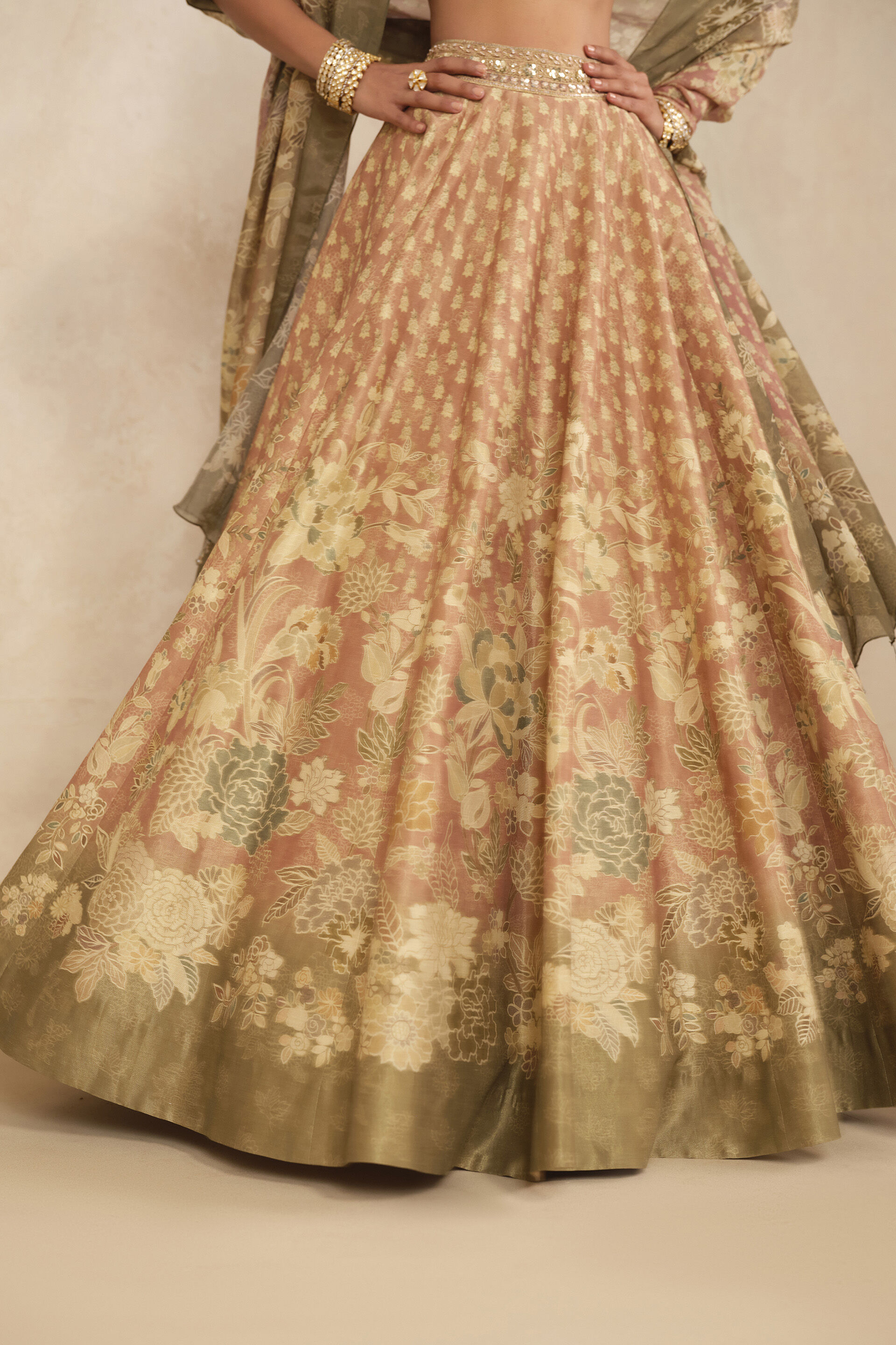 Noora Embroidered Lehenga Set - Blush, Blush, image 6