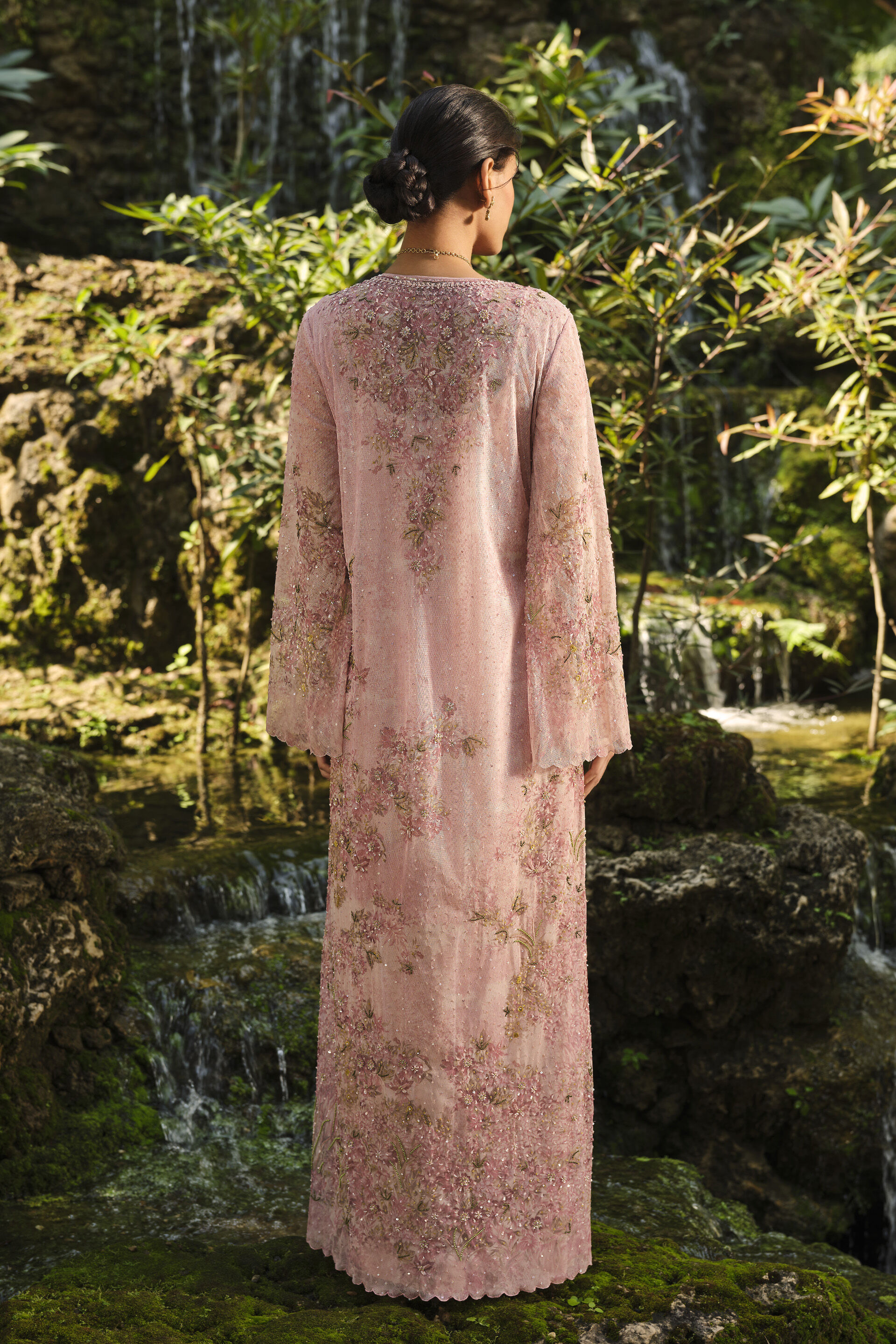 Silaam Printed Kaftan - Blush