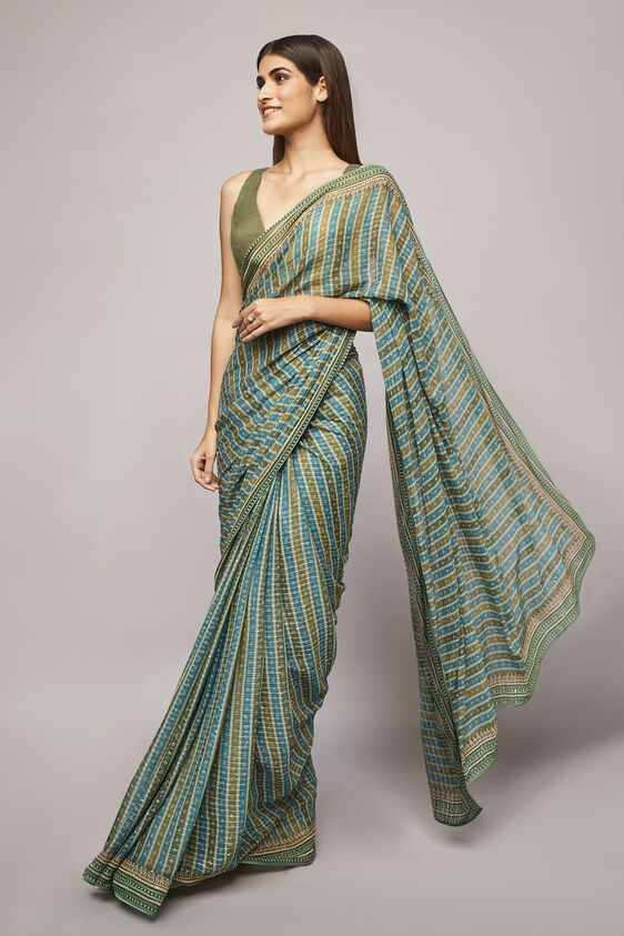 Alana Saree - Sage, , image 2