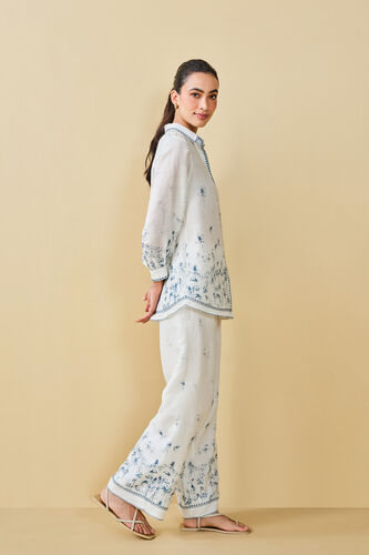 Dandelion Dream Printed Bemberg Linen Shirt Coord - White, White, image 2