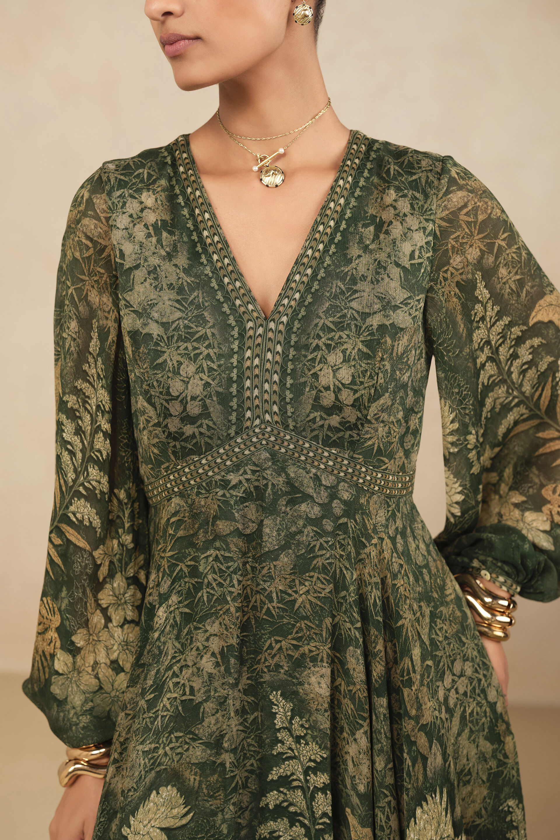 Mahek Gown - Green, Green, image 5