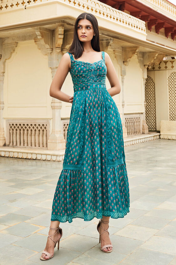 Izel Dress - Blue, Blue, image 2