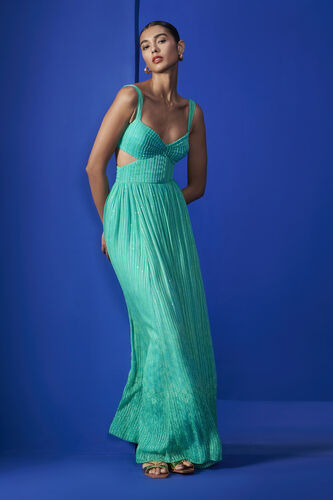 Zefrino Gown - Aqua, Green, image 1