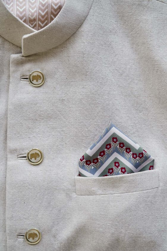 Ohas Pocket Square, Powder Blue, image 3