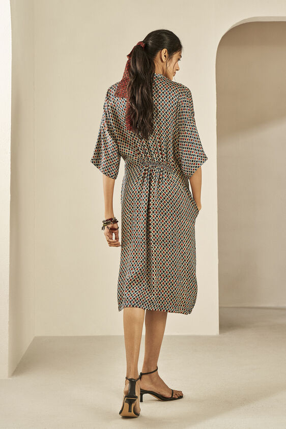 Navavan Shirred Dress - Indigo, Indigo, image 2