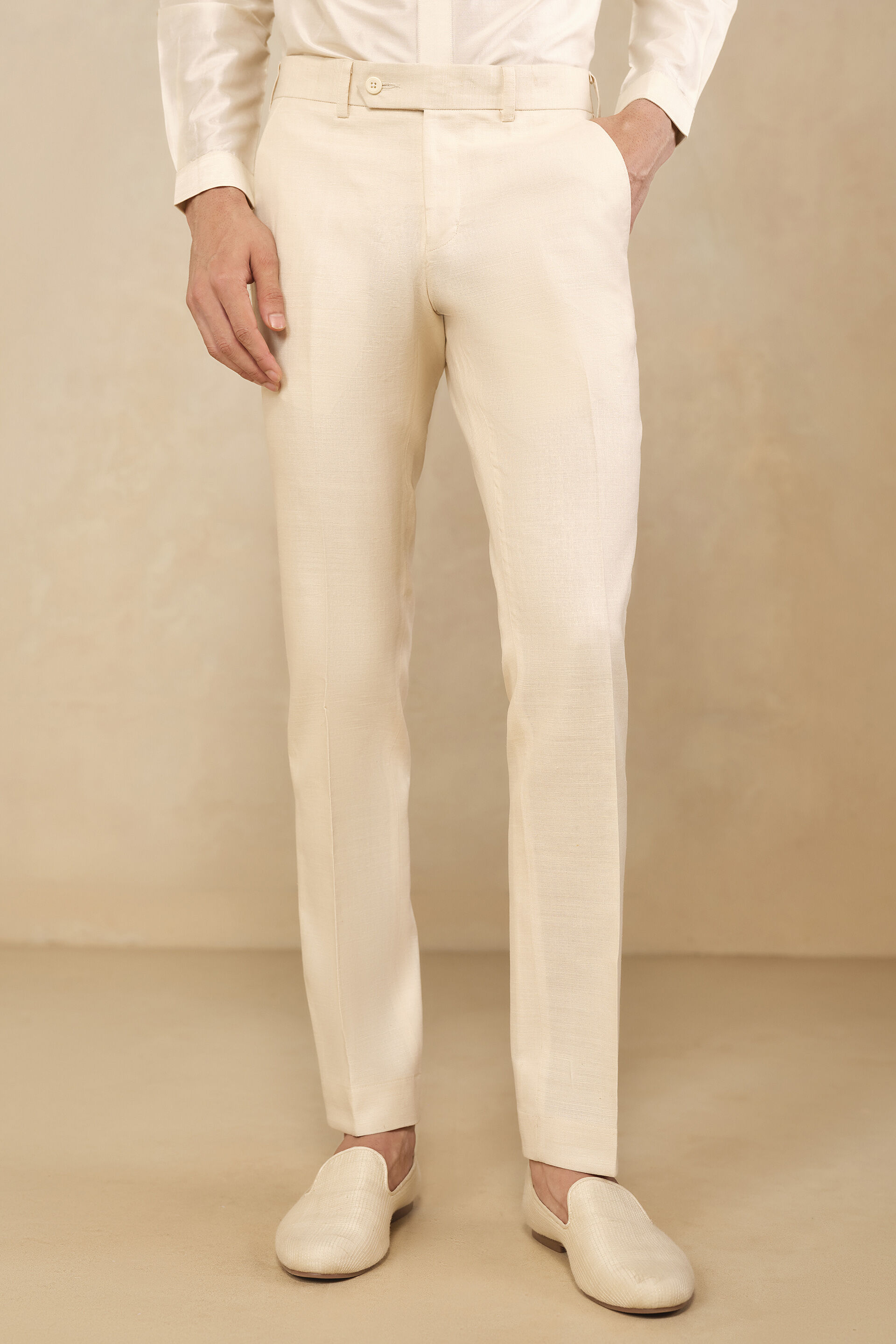 Natural Silk Trousers