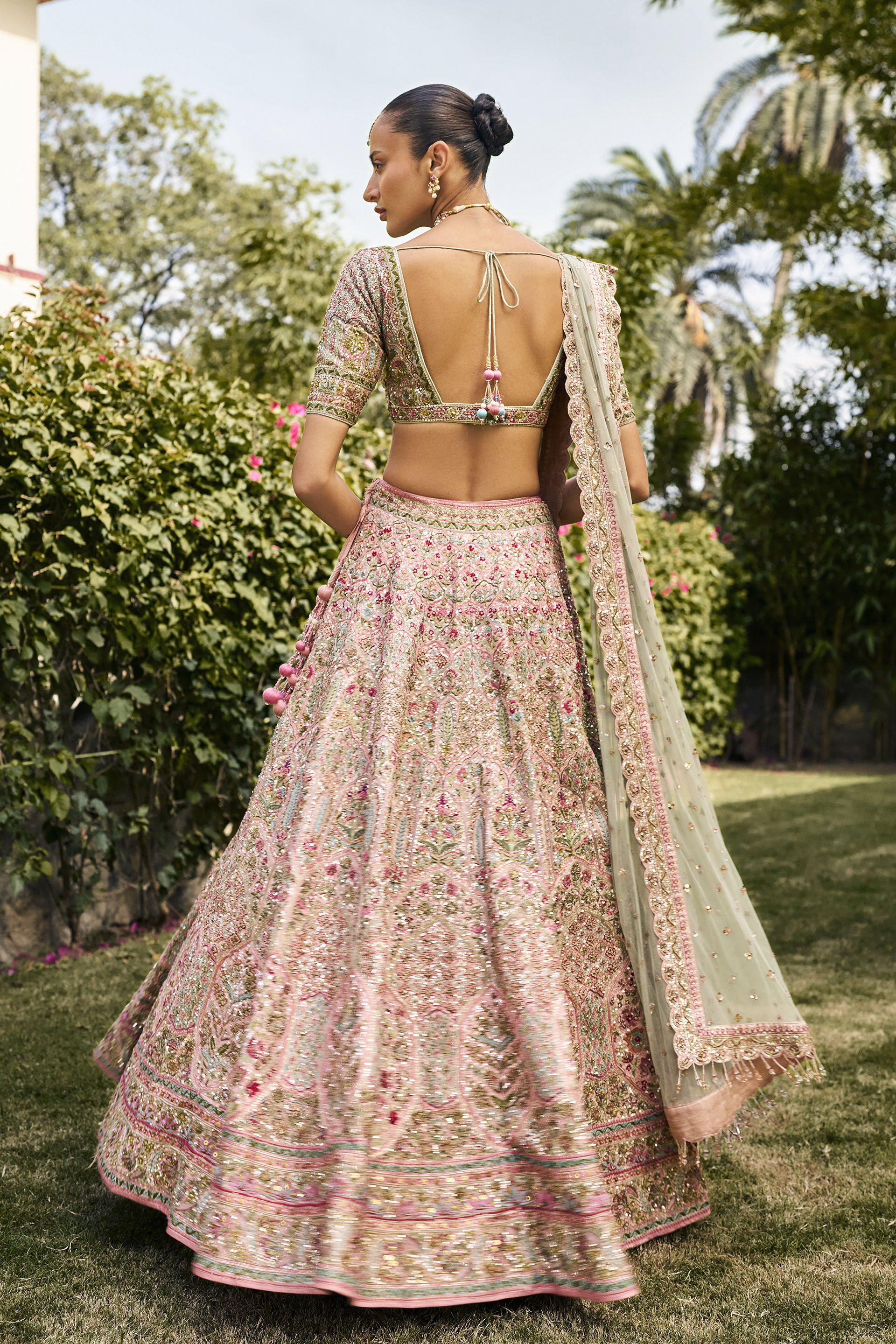 Afterglow Gota Patti Silk Lehenga Set - Blush, Blush, image 2