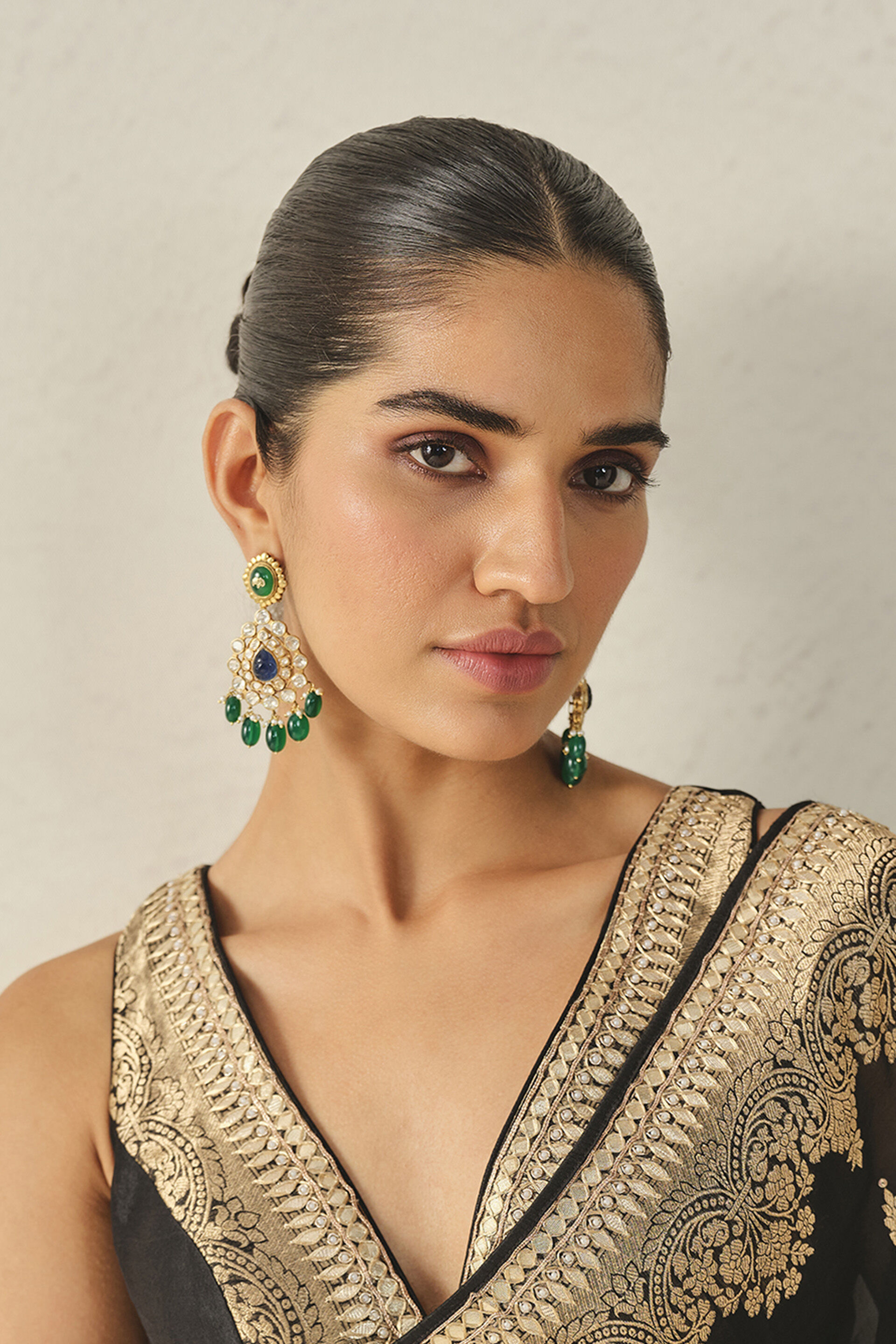 Roheen Earrings - Blue & Green, , image 2