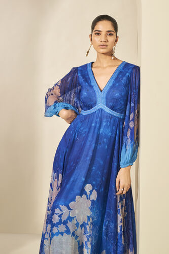 Talise Bemberg Chiffon Gown - Blue, Blue, image 11