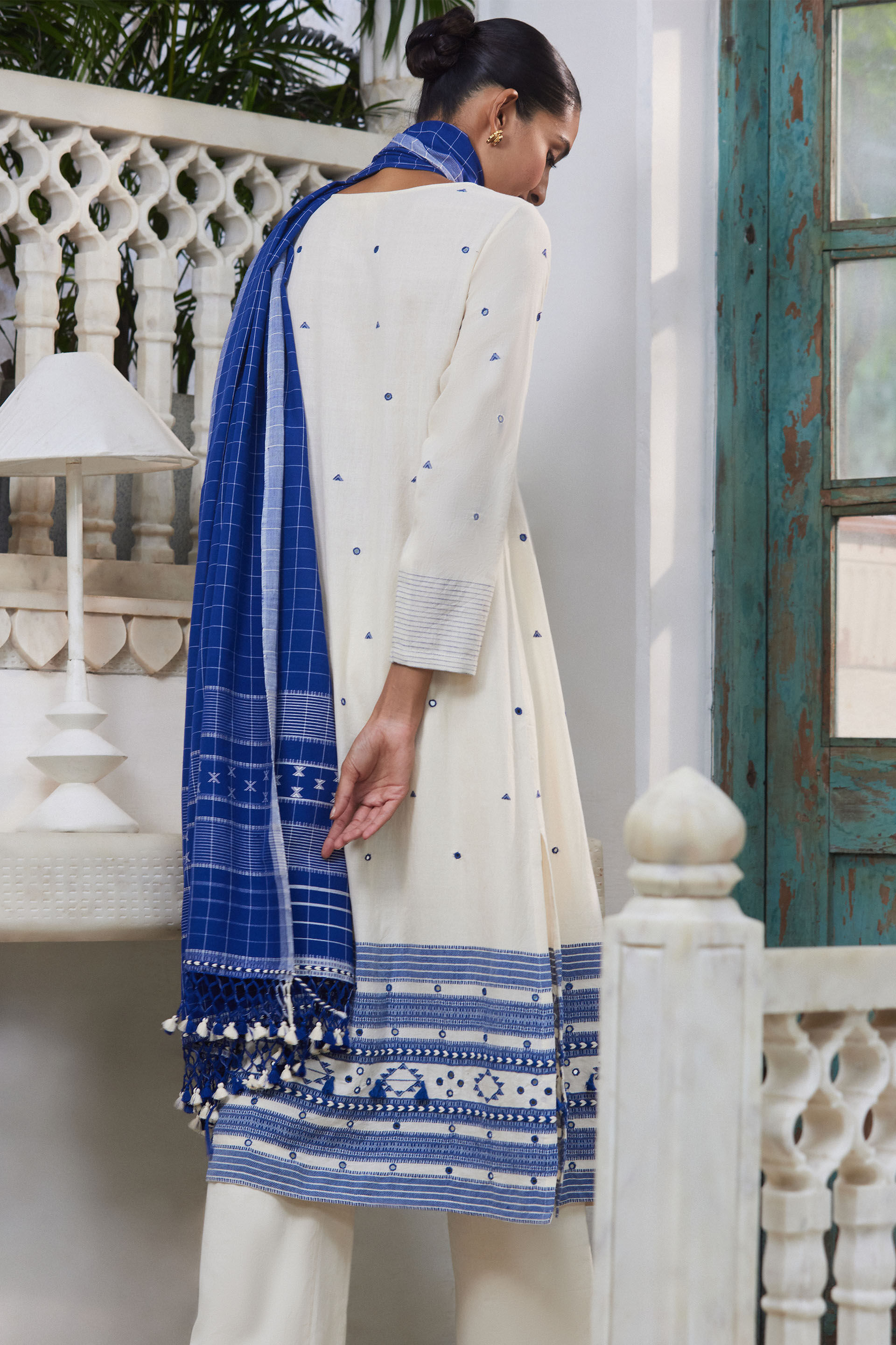 Zaahira Dupatta - Blue, , image 2