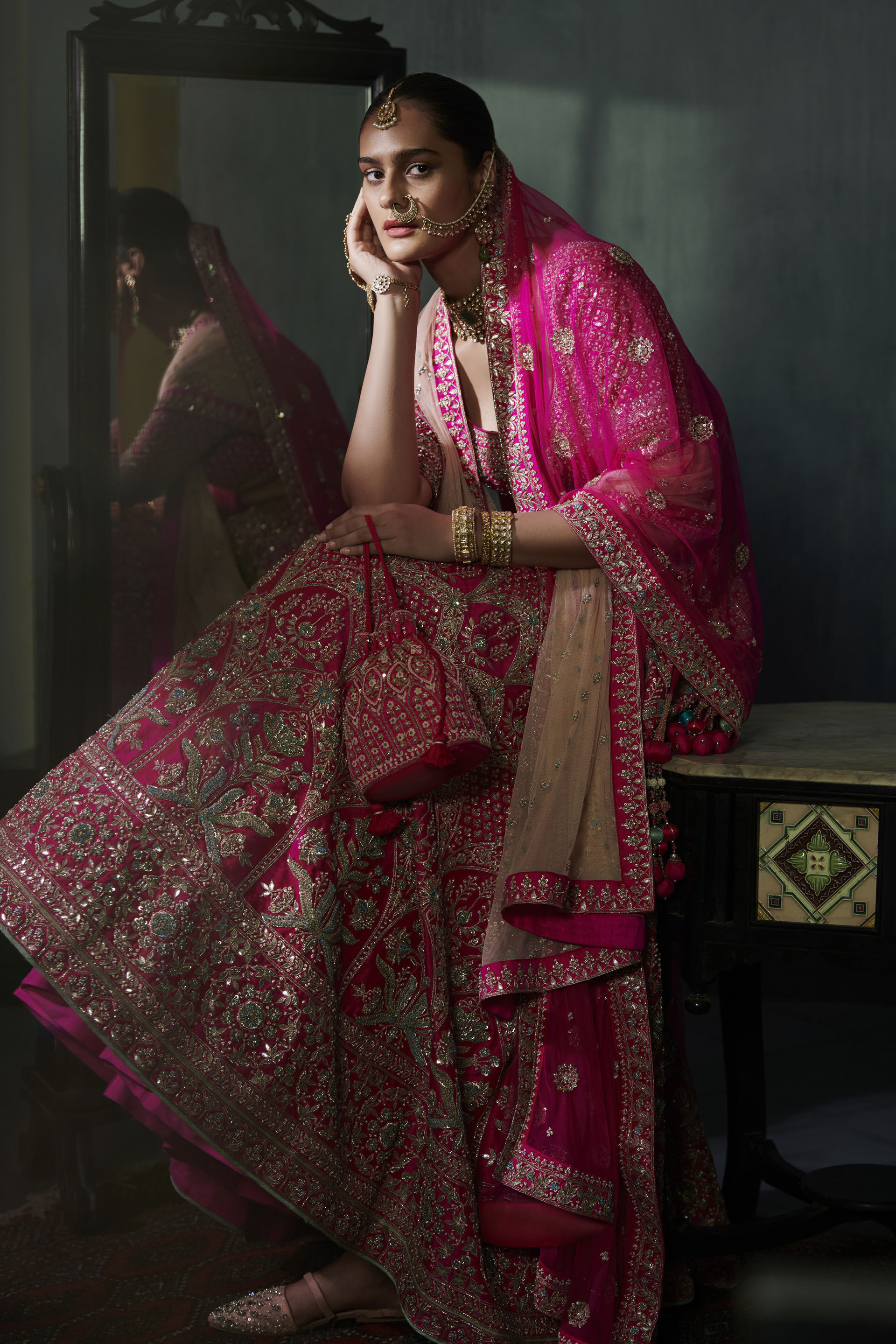 Era Lehenga Set - Pink