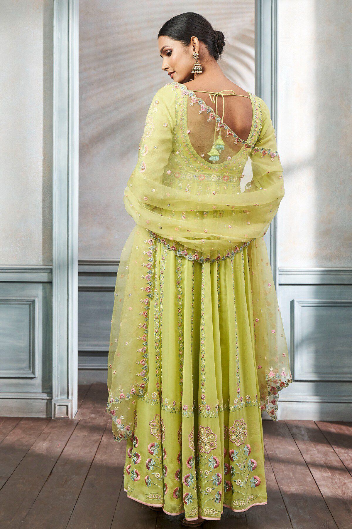 3 - Nihira Anarkali Set &ndash; Lime, image 3