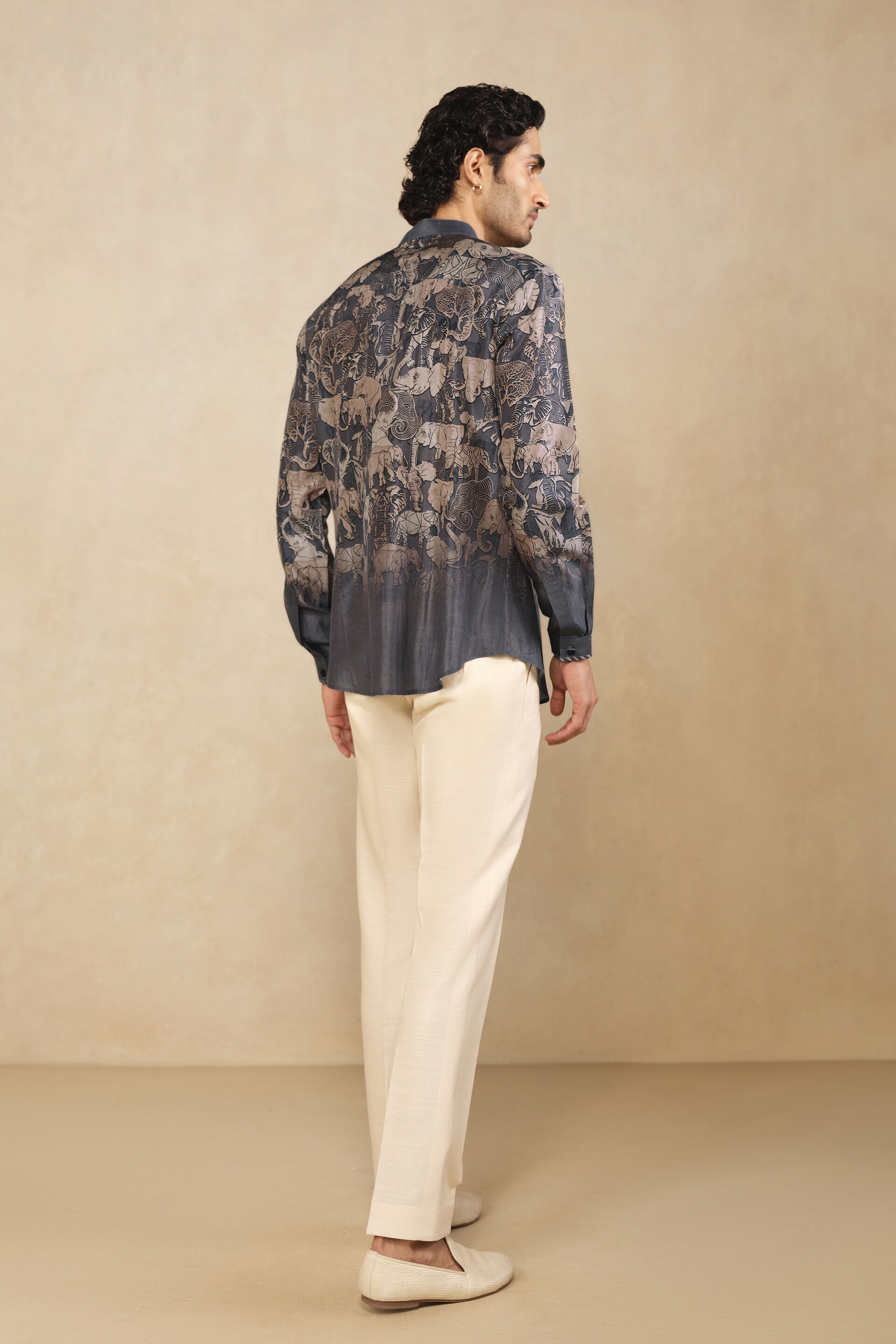 Zyad Silk Shirt - Grey