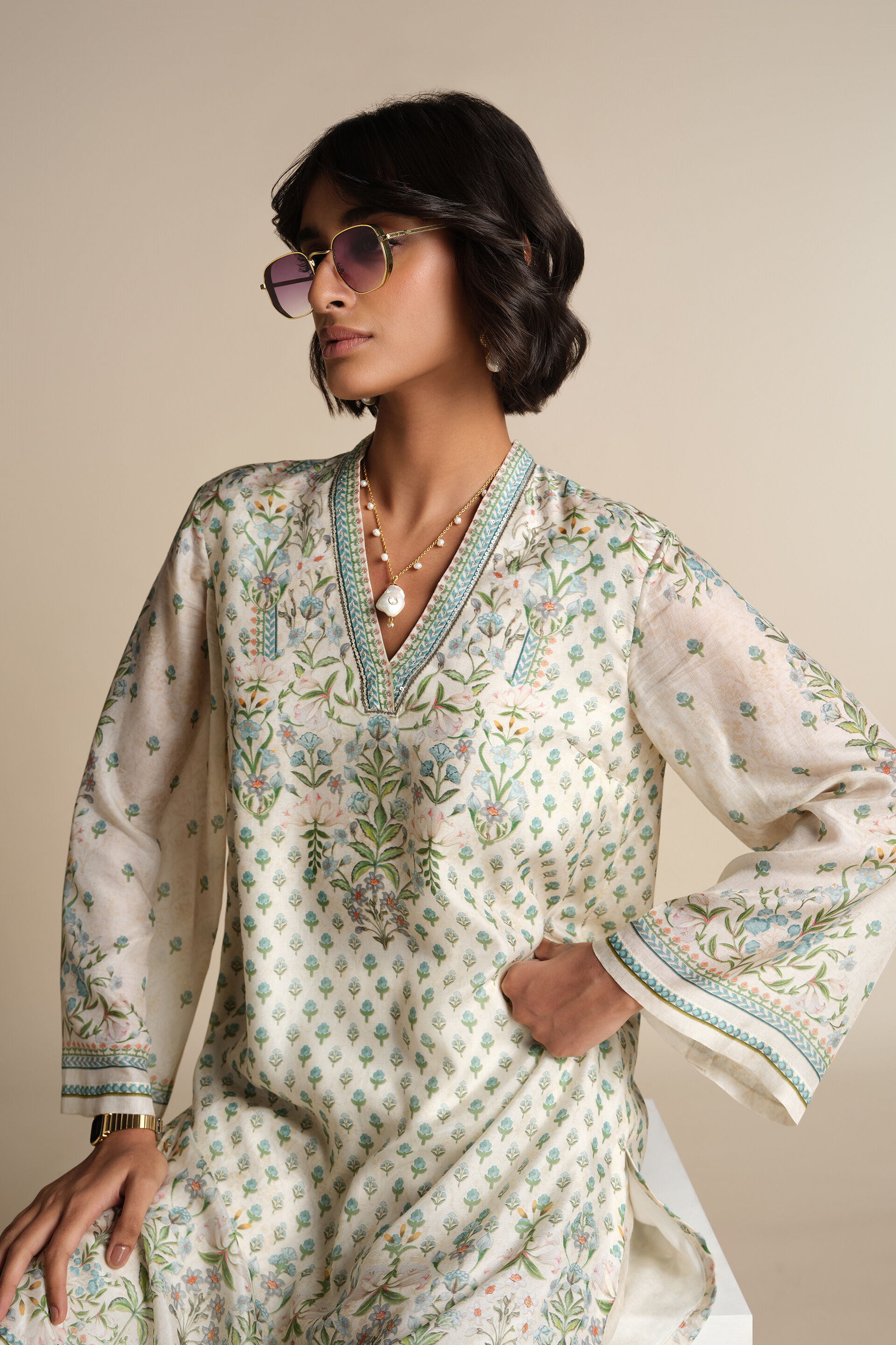 Ilaria Kurta Set - Ivory, Ivory, image 5