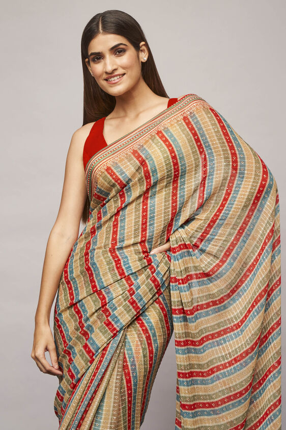 Alana Saree - Red, , image 6
